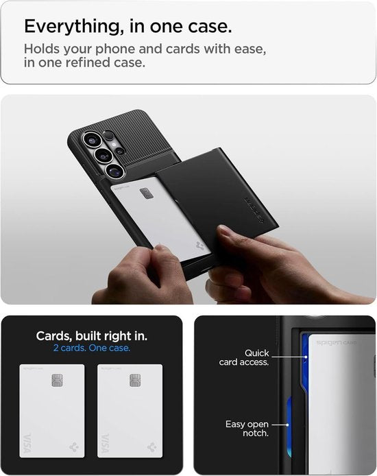 Spigen Slim Armor CS backcover geschikt voor Samsung Galaxy S26 Ultra - Zwart