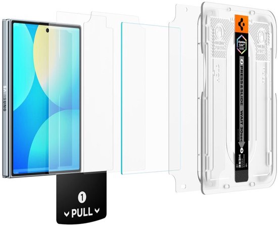 Spigen screenprotector geschikt voor Samsung Galaxy Z Fold 8 - EZ Fit Pro HD GLAS.tR - 9H tempered glass - set van 2