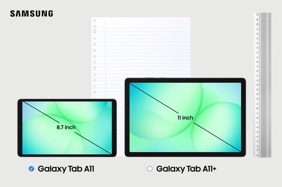 Samsung Galaxy Tab A11 - WiFi - 64 GB - met hoes