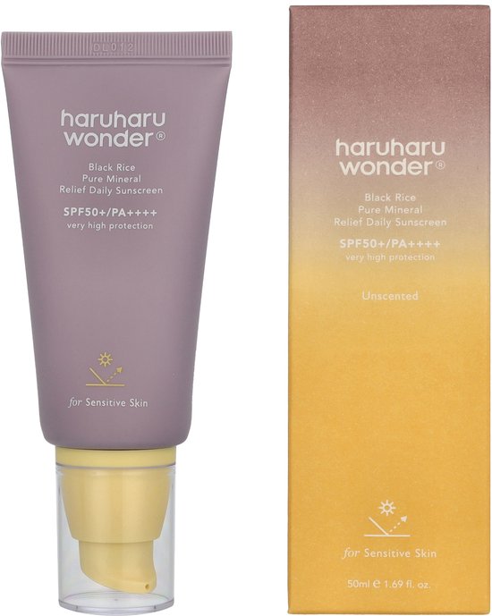 Haruharu Wonder zonnebrand - Black Rice Pure Mineral Relief Daily - SPF50+/PA++++ - 50 ml