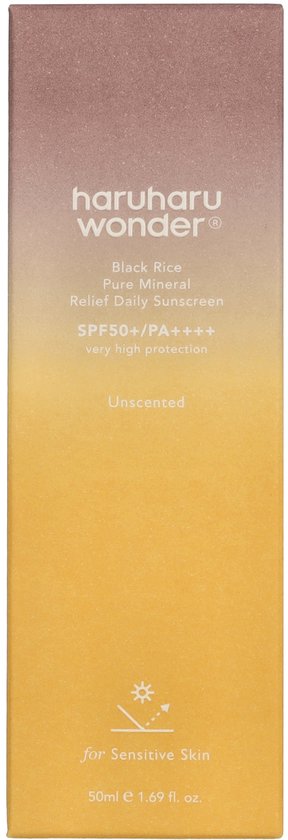 Haruharu Wonder zonnebrand - Black Rice Pure Mineral Relief Daily - SPF50+/PA++++ - 50 ml
