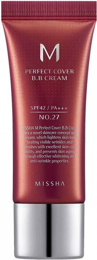 Missha Perfect Cover BB cream - SPF 42 PA+++ - 20 ml - No.27 Honey Beige