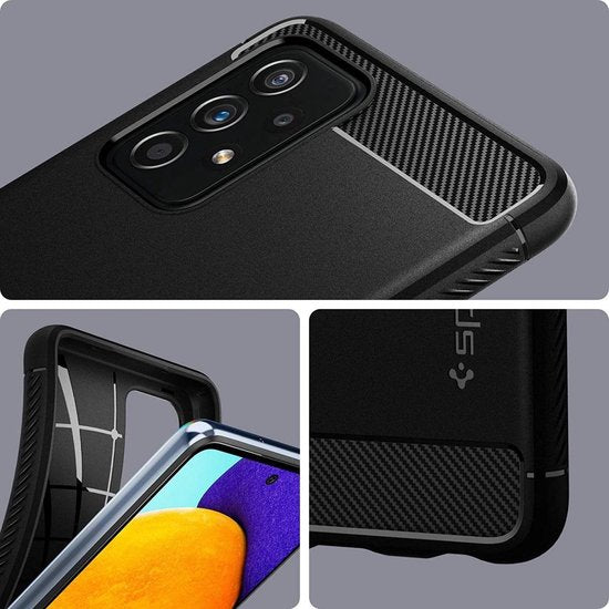 Spigen Rugged Armor Samsung Galaxy A52 / A52s hoesje - back cover - Zwart