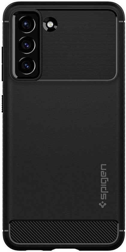 Spigen Rugged Armor hoesje - Samsung Galaxy S21 FE - mat - Zwart