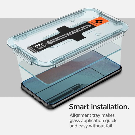 Spigen EZ Fit GLAS.tR screenprotector set van 2 - Samsung Galaxy S22