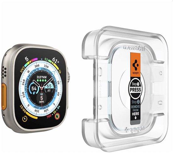 Spigen EZ Fit screen protector - Apple Watch Ultra 3/2/1 - glass - set of 2