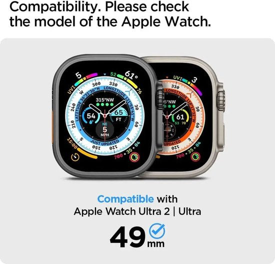 Spigen EZ Fit screen protector - Apple Watch Ultra 3/2/1 - glass - set of 2