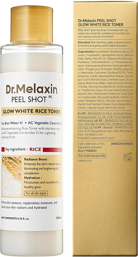 Dr.Melaxin Peel Shot toner - Glow Rice - 200 ml