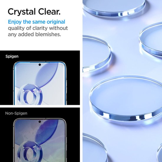 Spigen Glas.tR EZ Fit screenprotector - geschikt voor Samsung Galaxy S23 Plus - set van 2