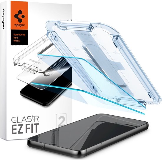 Spigen Glas.tR EZ Fit screenprotector set van 2 - Samsung Galaxy S23 - 9H tempered glass