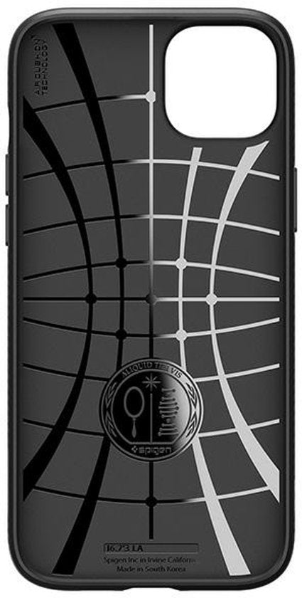 Spigen Liquid Air hoesje - Apple iPhone 15 - flexibel TPU mat - Zwart