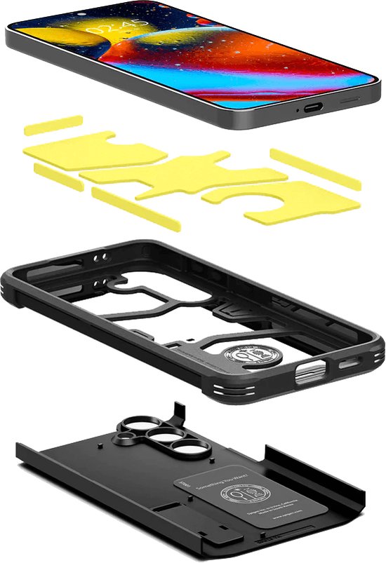 Spigen Tough Armor hoesje - Samsung Galaxy S24 Plus - met kickstand - Zwart