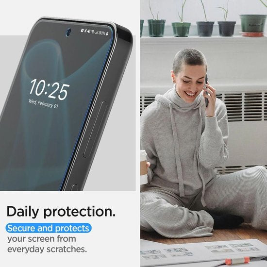 Spigen Samsung Galaxy S24 screenprotector - Neo Flex Solid - set van 2
