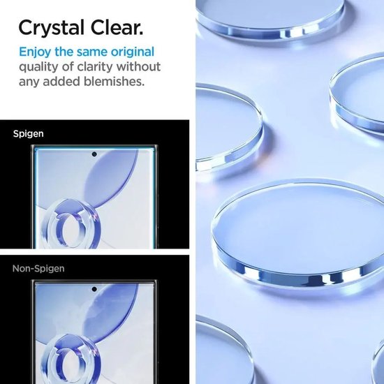 Spigen EZ Fit GLAS.tR screenprotector - Samsung Galaxy S24 Ultra - set van 2