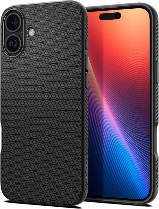 Spigen Liquid Air hoesje - geschikt voor iPhone 16 Plus - TPU - Zwart
