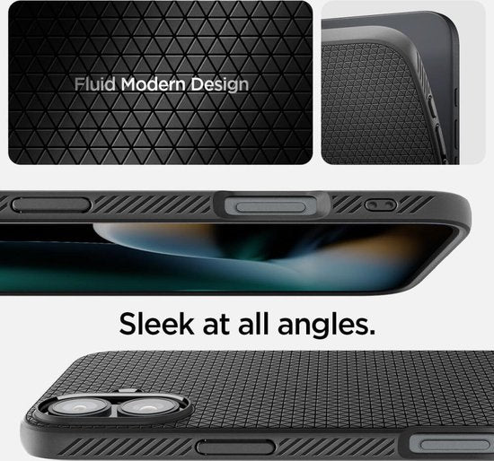 Spigen Liquid Air hoesje - geschikt voor iPhone 16 Plus - TPU - Zwart