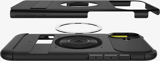 Spigen Slim Armor hoesje geschikt voor iPhone 16 - MagSafe - Zwart