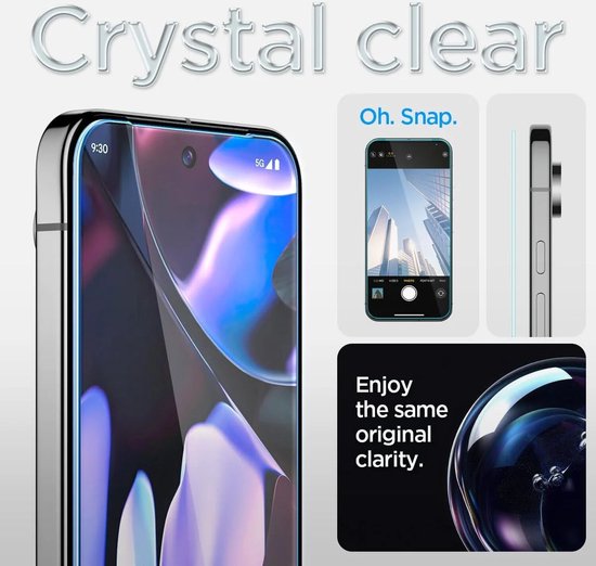Spigen Glas.tR EZ Fit screen protector - Google Pixel 10/10 Pro/9/9 Pro - tempered glass with applicator - set of 2
