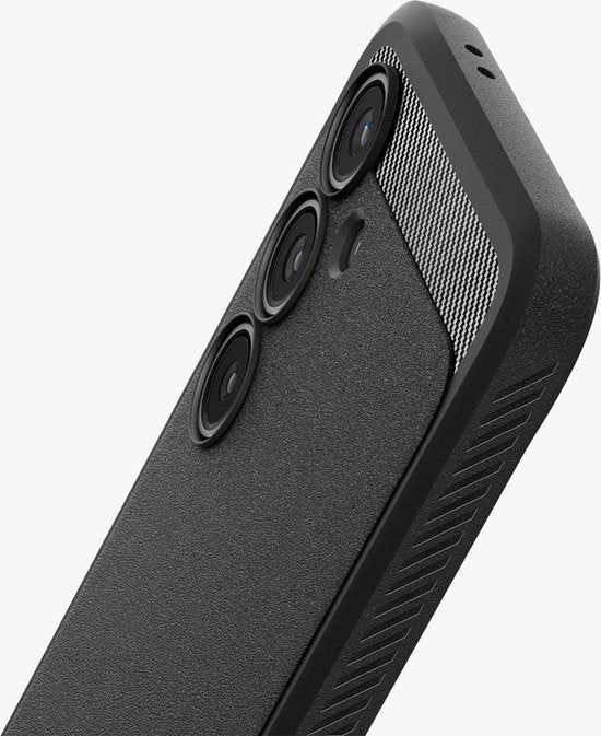 Spigen Samsung Galaxy S24 FE hoesje - Rugged Armor - Mat zwart