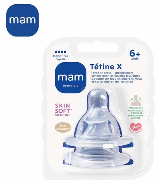 MAM flessenspeen - papspeen maat X - set van 2 - gereconditioneerd A+