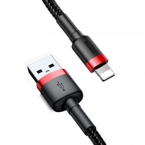 Baseus USB to Lightning Cable - 1 meter - 2.5 A - Black/Red