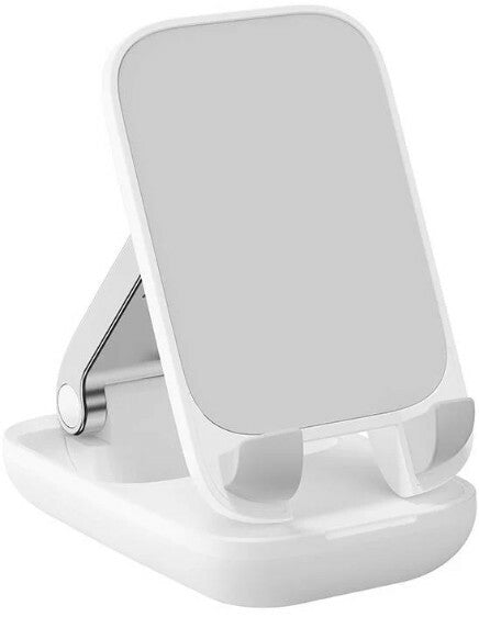 Baseus Verstelbare Bureau Telefoonstandaard Seashell Series - Wit