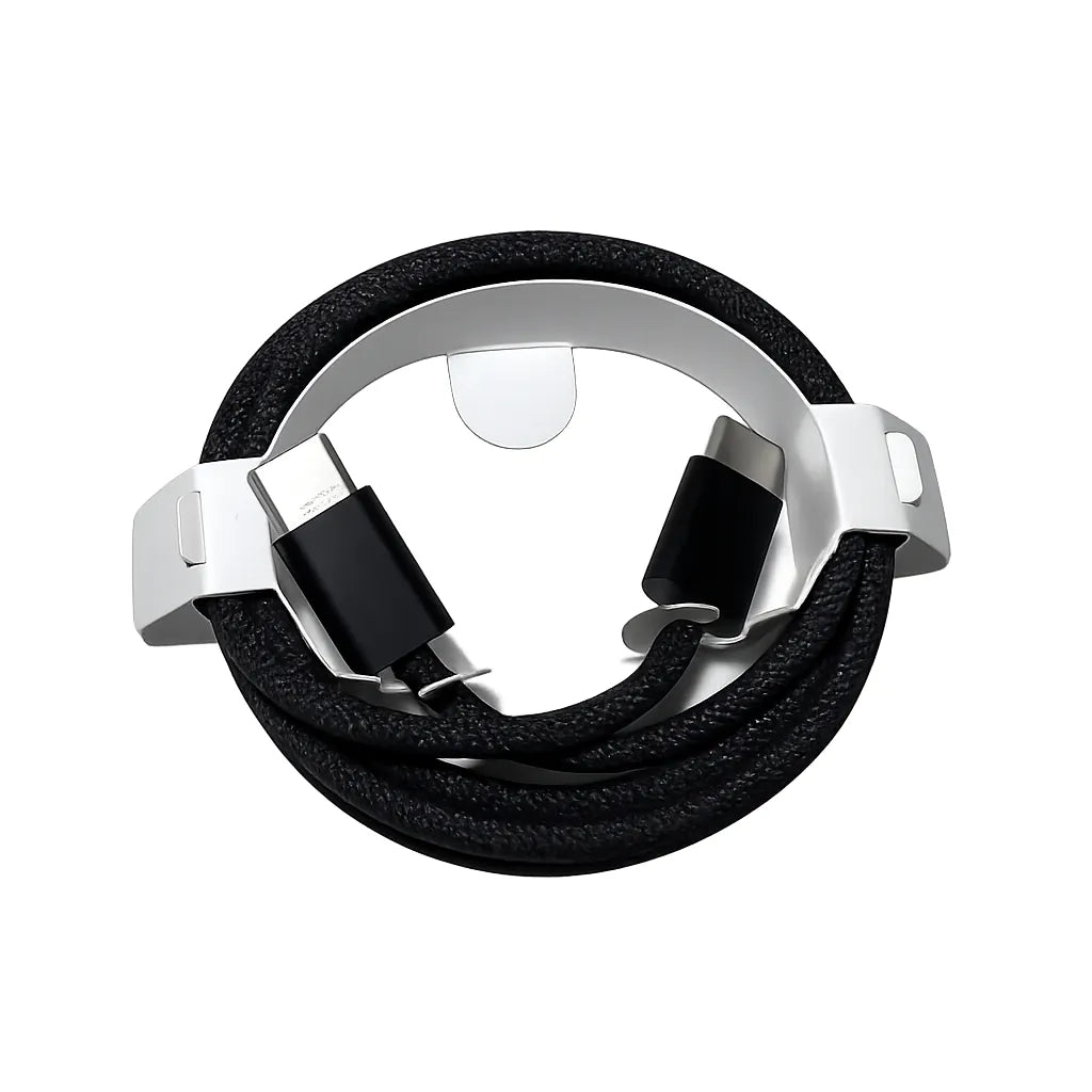 Apple USB-C naar USB-C kabel - woven 1 meter - Zwart - Origineel product zonder verpakking