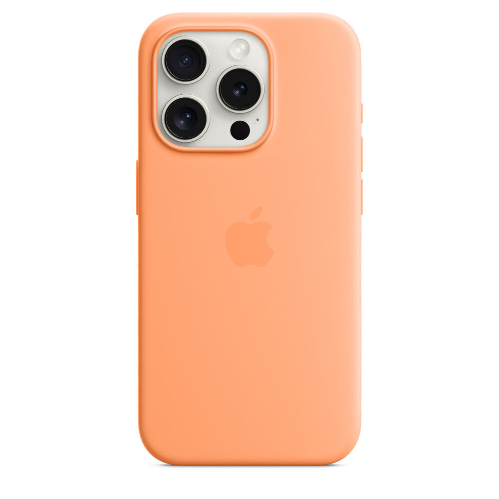Apple iPhone 15 Pro Silicone Case with MagSafe - Sorbe Orange