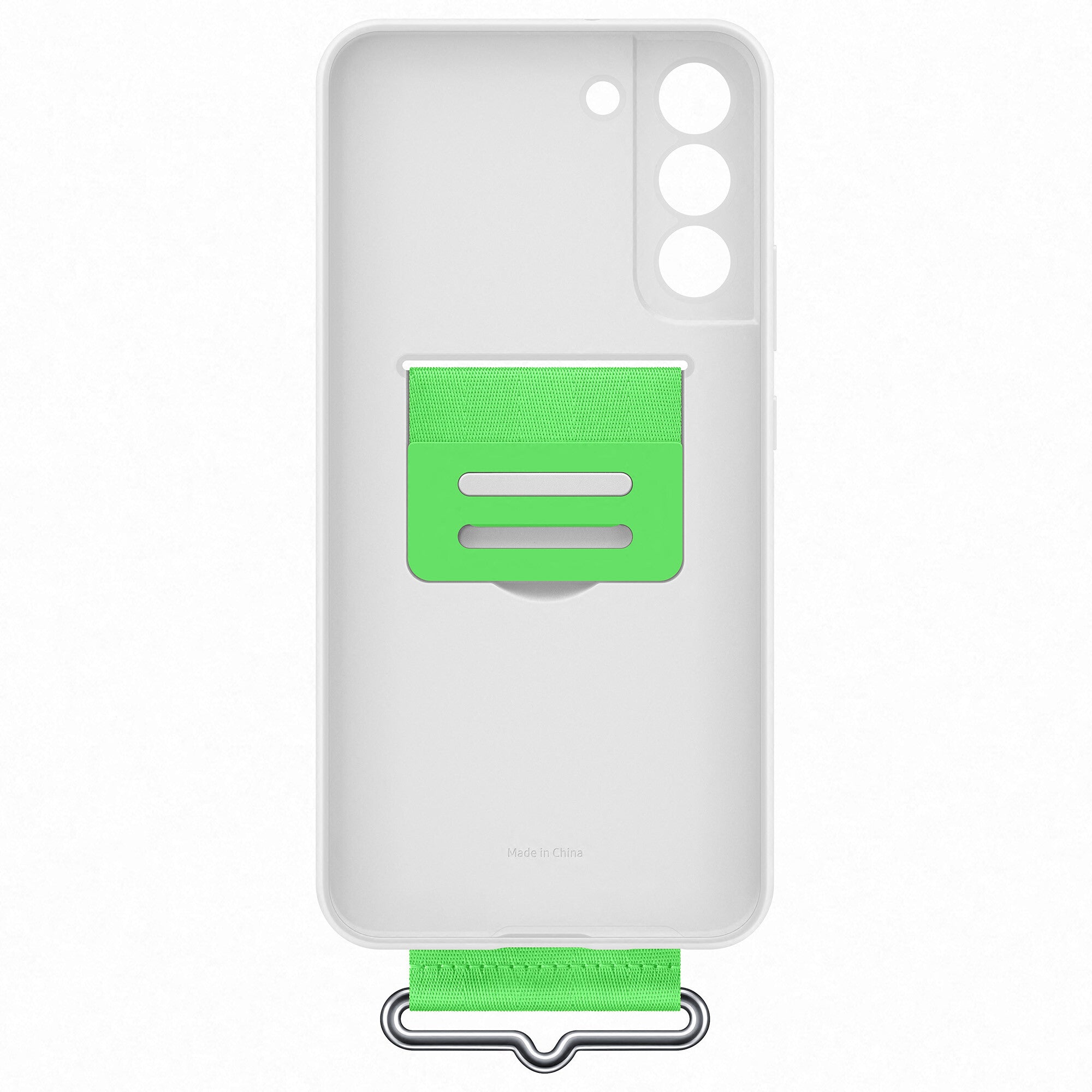 Samsung Silicone Case with Strap for Galaxy S22 Plus - White