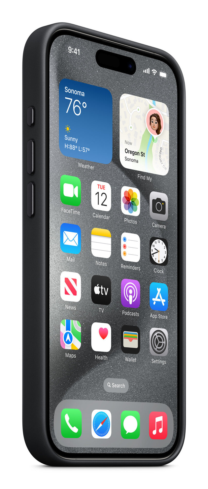 Apple iPhone 15 Pro FineWoven Case with MagSafe - Black