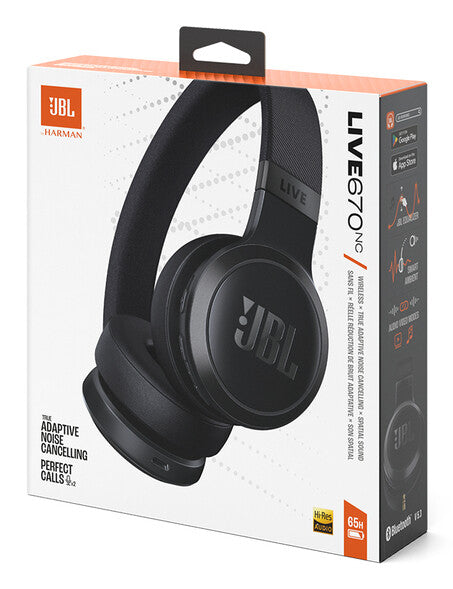 JBL Live 670NC - Draadloze Over-ear Koptelefoon met Noise Cancelling - Zwart