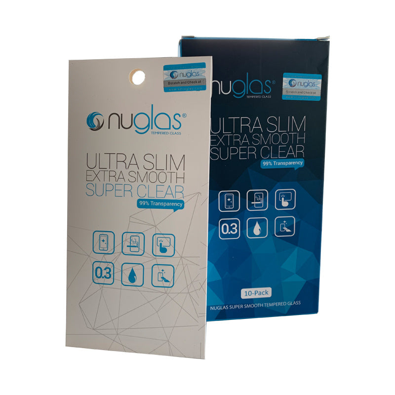 NuGlas voor iPhone 7/8 - 10-pack - screenprotector - 360∞ Bescherming - Wit