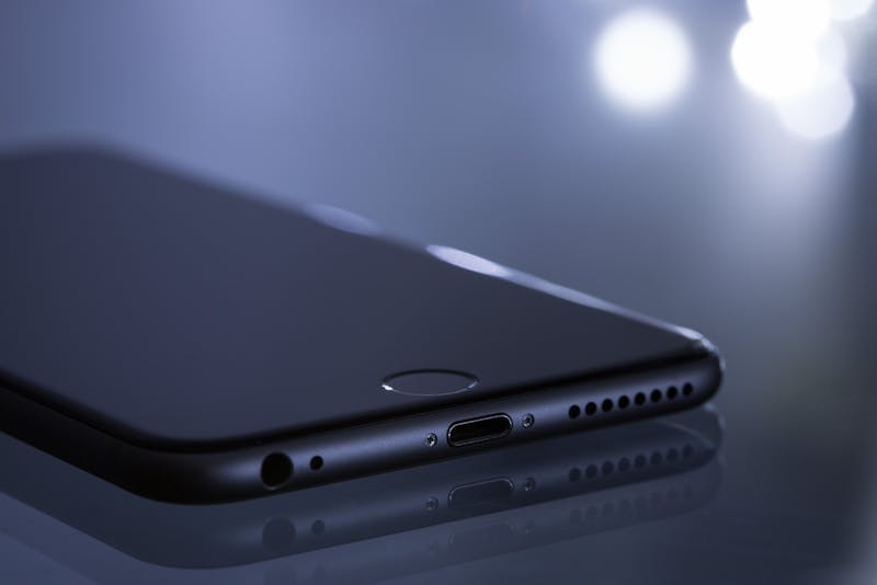 iPhone scherm close-up