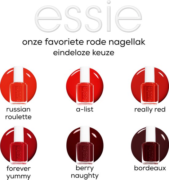 essie nagellak - original 55 A-List - glanzend - 13,5 ml - Rood