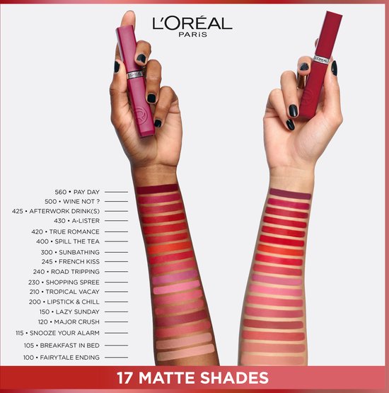 L'Oréal Paris Infaillible Matte Resistance lippenstift - 300 Sun Bathing - langhoudend vloeibaar met matte finish - 5 ml