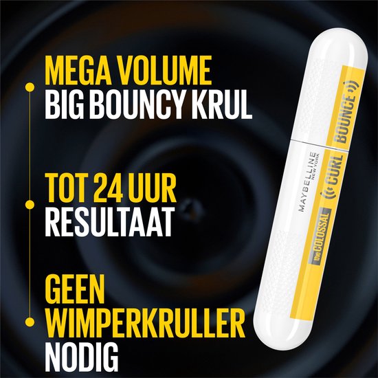 Maybelline New York Colossal Curl Bounce mascara - mega volume waterproof - Very Black - 10 ml