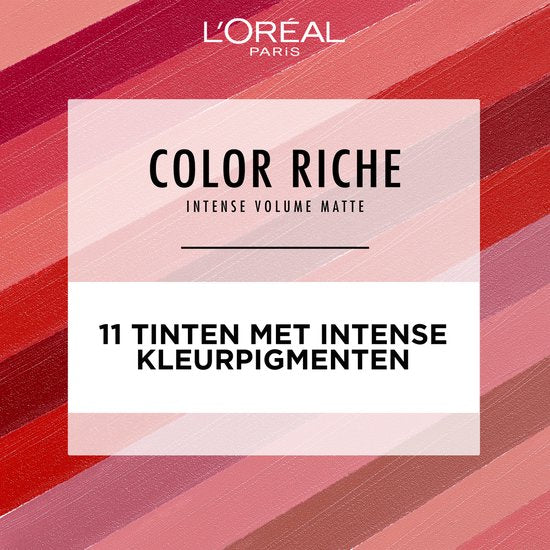 L'Oréal Paris Color Riche Intense Volume Matte lipstick - 482 Le Mauve Indomptable - with hyaluronic acid and argan oil - 1.8 g