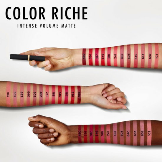 L'Oréal Paris Color Riche Intense Volume Matte lipstick - 482 Le Mauve Indomptable - with hyaluronic acid and argan oil - 1.8 g