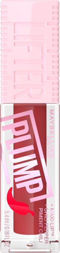 Maybelline Lifter Plump lipgloss - lip plumping met 5% Maxi-Lip en chilipeper - 5,4 ml - Hot Chili