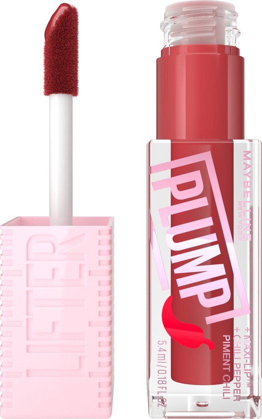 Maybelline Lifter Plump lipgloss - lip plumping met 5% Maxi-Lip en chilipeper - 5,4 ml - Hot Chili