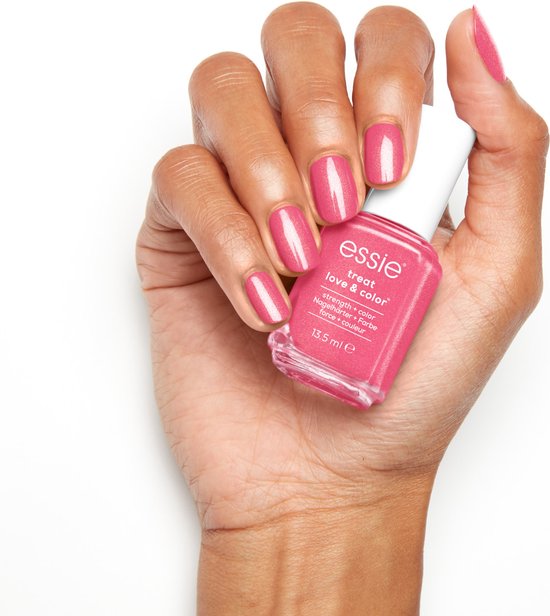 Essie Treat Love & Color nagelverharder - calcium & camellia extract - 162 Punch It Up - roze shimmer - 13,5 ml