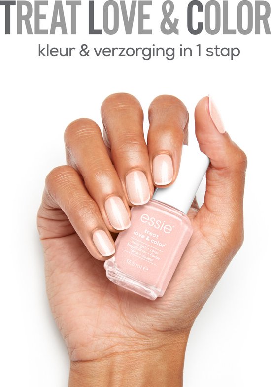 Essie Treat Love & Color nagelverharder - calcium & camellia extract - 162 Punch It Up - roze shimmer - 13,5 ml
