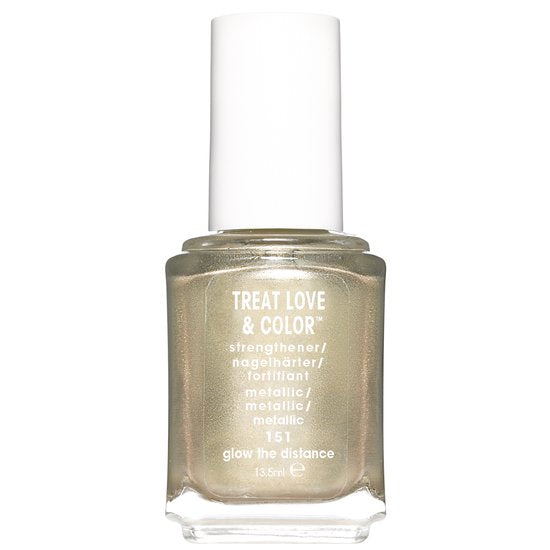 Essie Treat Love & Color nagellak - metallic - 151 Glow the Distance - Goud