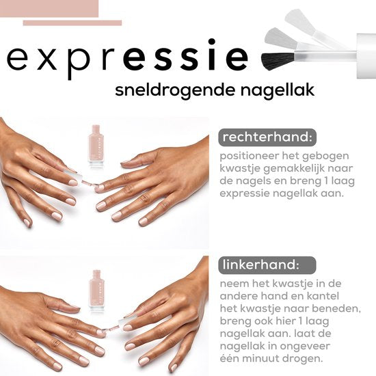 essie Expressie nail polish - 200 In the Time Zone - quick-drying - 10 ml - Pink