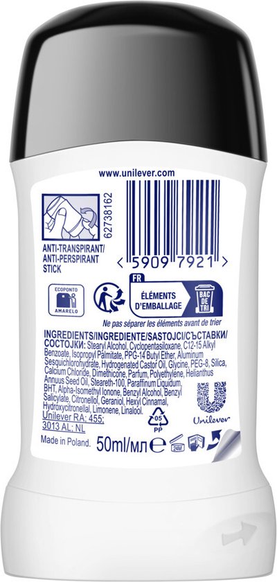 Rexona deodorant stick - anti-transpirant invisible - 50 ml