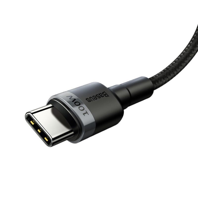 Baseus Cafule PD 100W Snellaadkabel USB-C naar USB-C - 2 meter - Grijs/Zwart