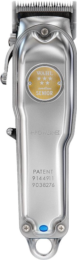 Wahl Metal Cordless Senior tondeuse - limited edition met standaard - Zilver