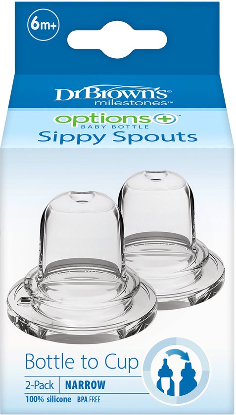 Dr. Brown's Options+ drinktuit - smalle halsfles - set van 2