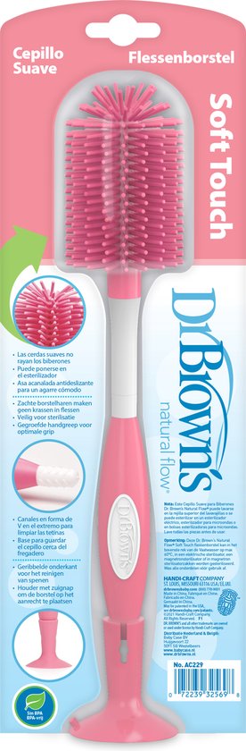Dr. Brown's bottle brush - silicone - Pink