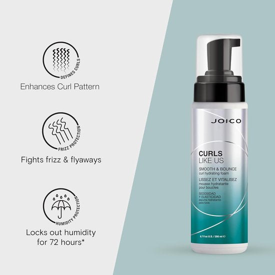 Joico Curls Like Us mousse - Smooth & Bounce hydraterend - 200 ml